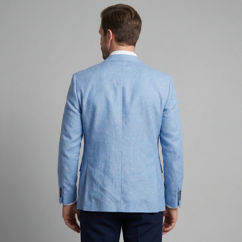 Herren Lässiger Leinen Blazer Jacke