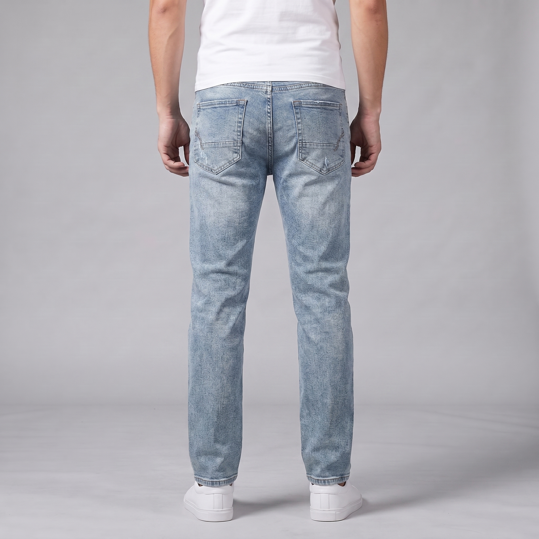 Herren Lässige Jeans Mit Gerader Schnitt