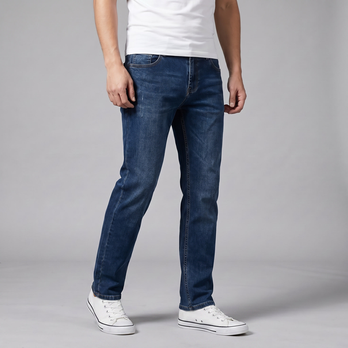 Herren Lässige Jeans Mit Gerader Schnitt