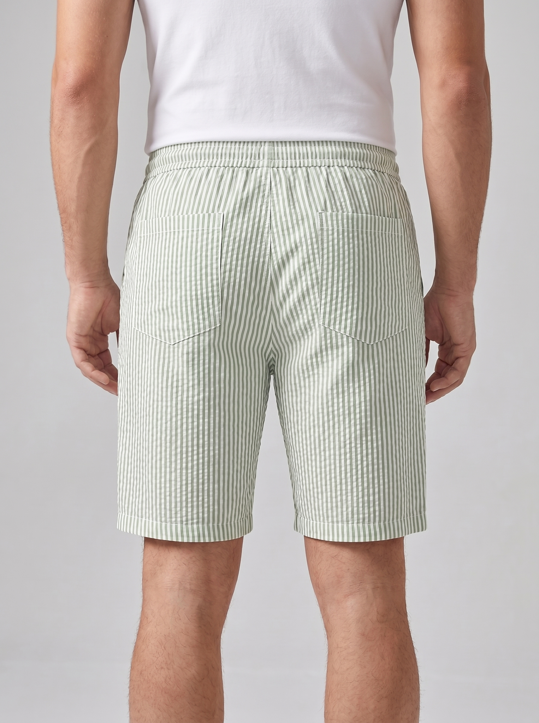 Herren Freizeitgestreifte Sommer-Shorts