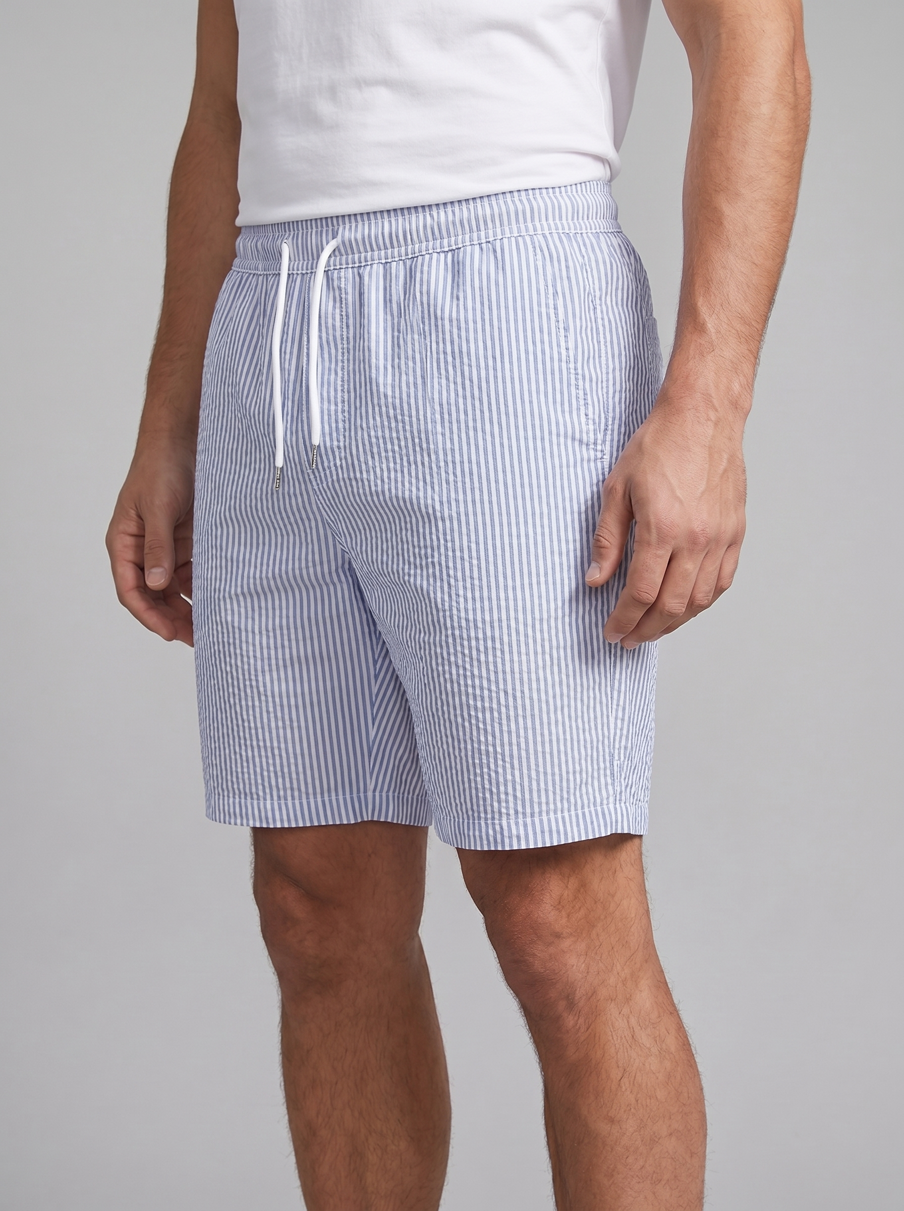 Herren Freizeitgestreifte Sommer-Shorts