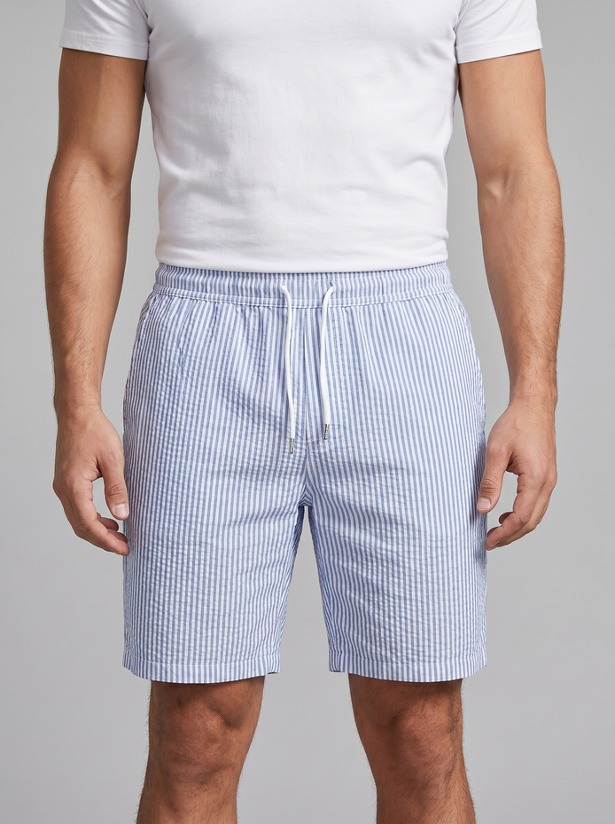 Herren Freizeitgestreifte Sommer-Shorts