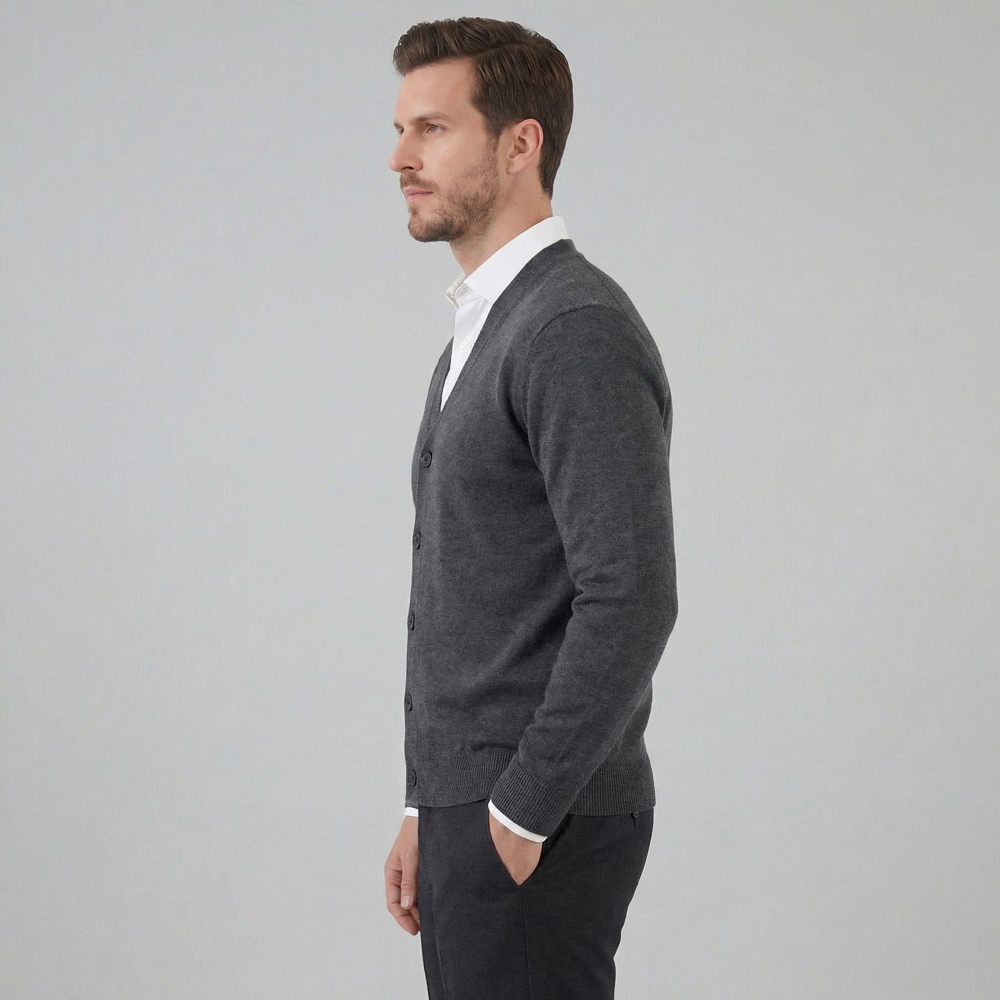Herren Freizeit V Ausschnitt Cardigan