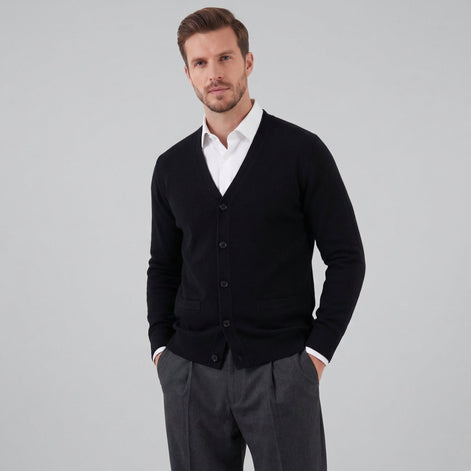 Herren Freizeit V Ausschnitt Cardigan