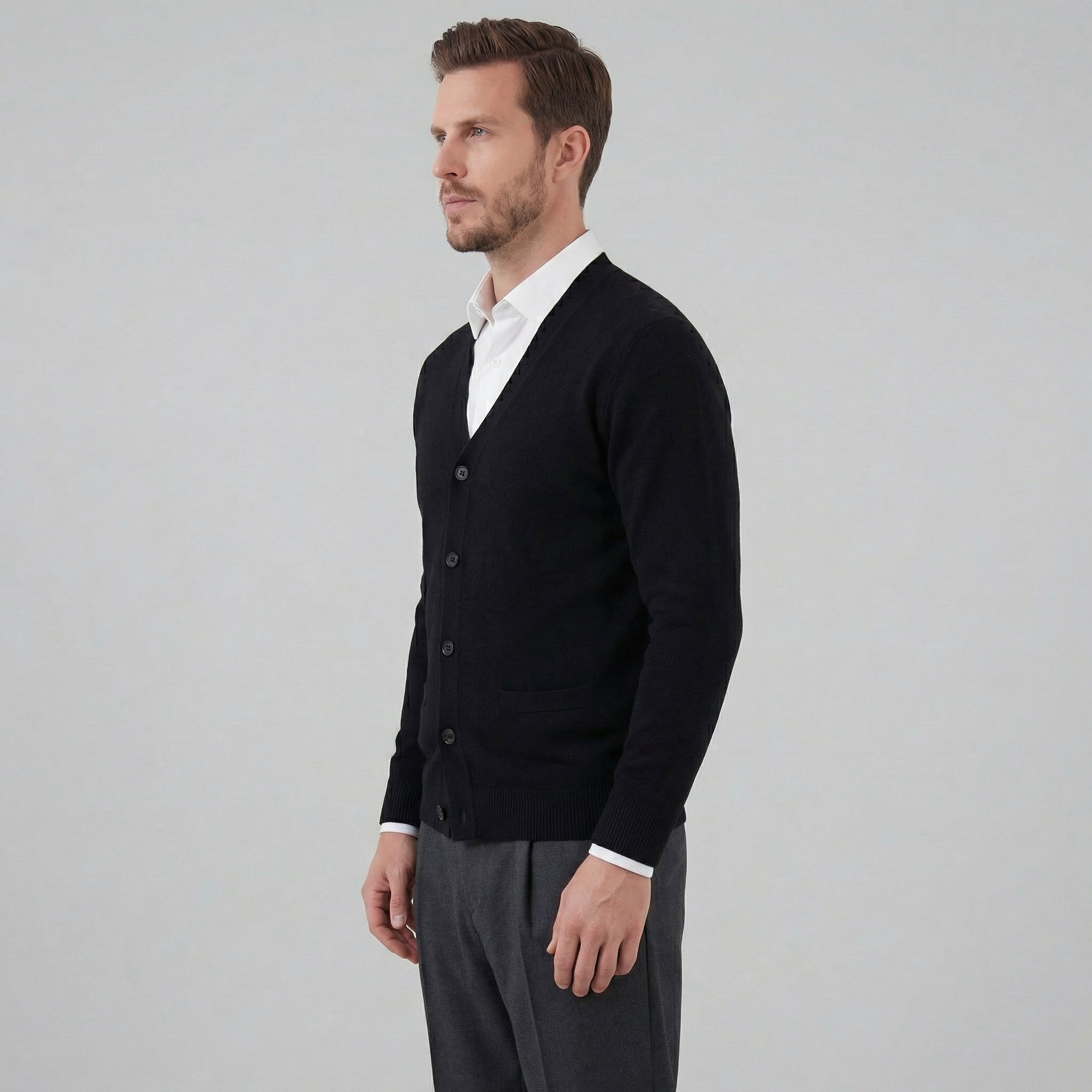 Herren Freizeit V Ausschnitt Cardigan