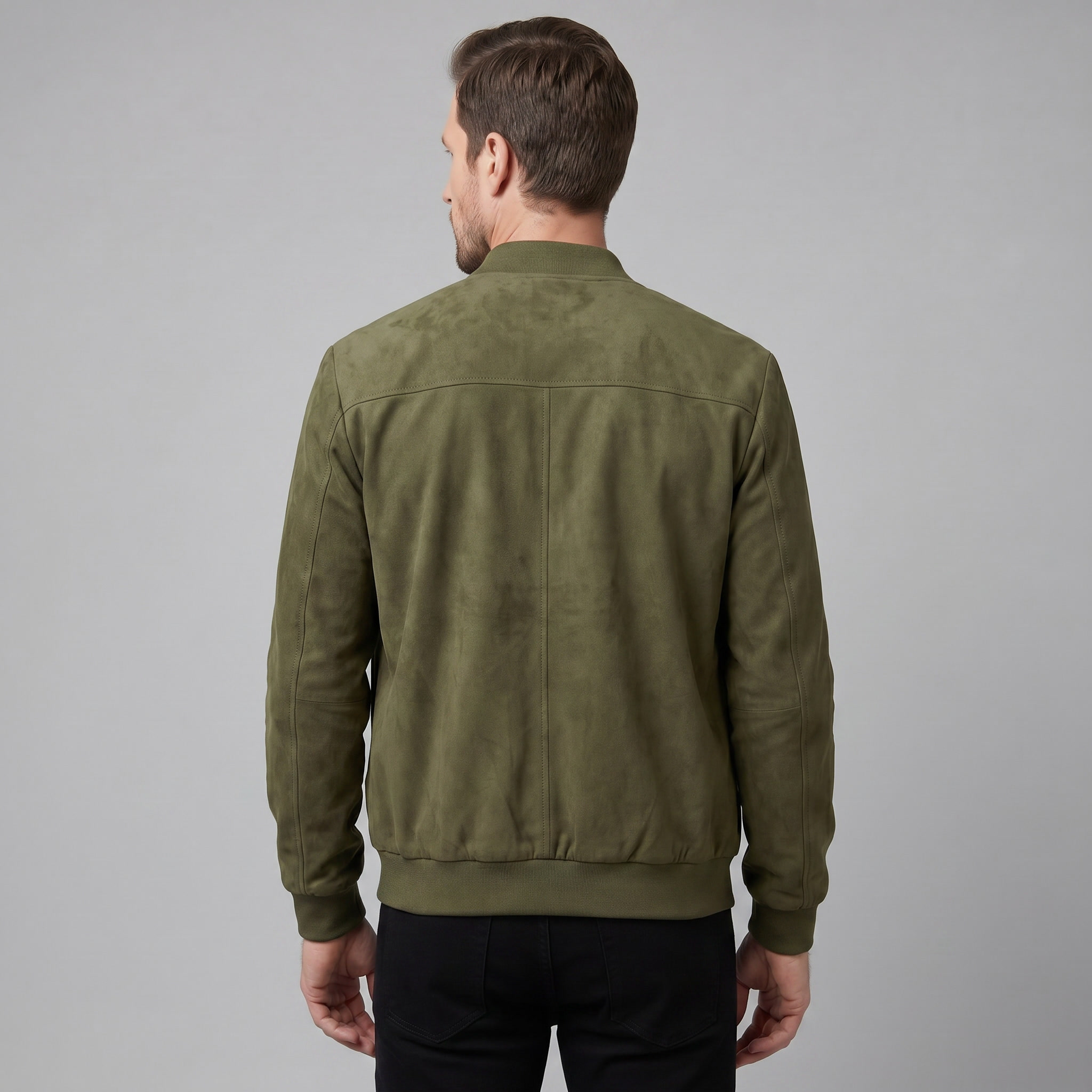 Herren Lässige Samt Bomberjacke