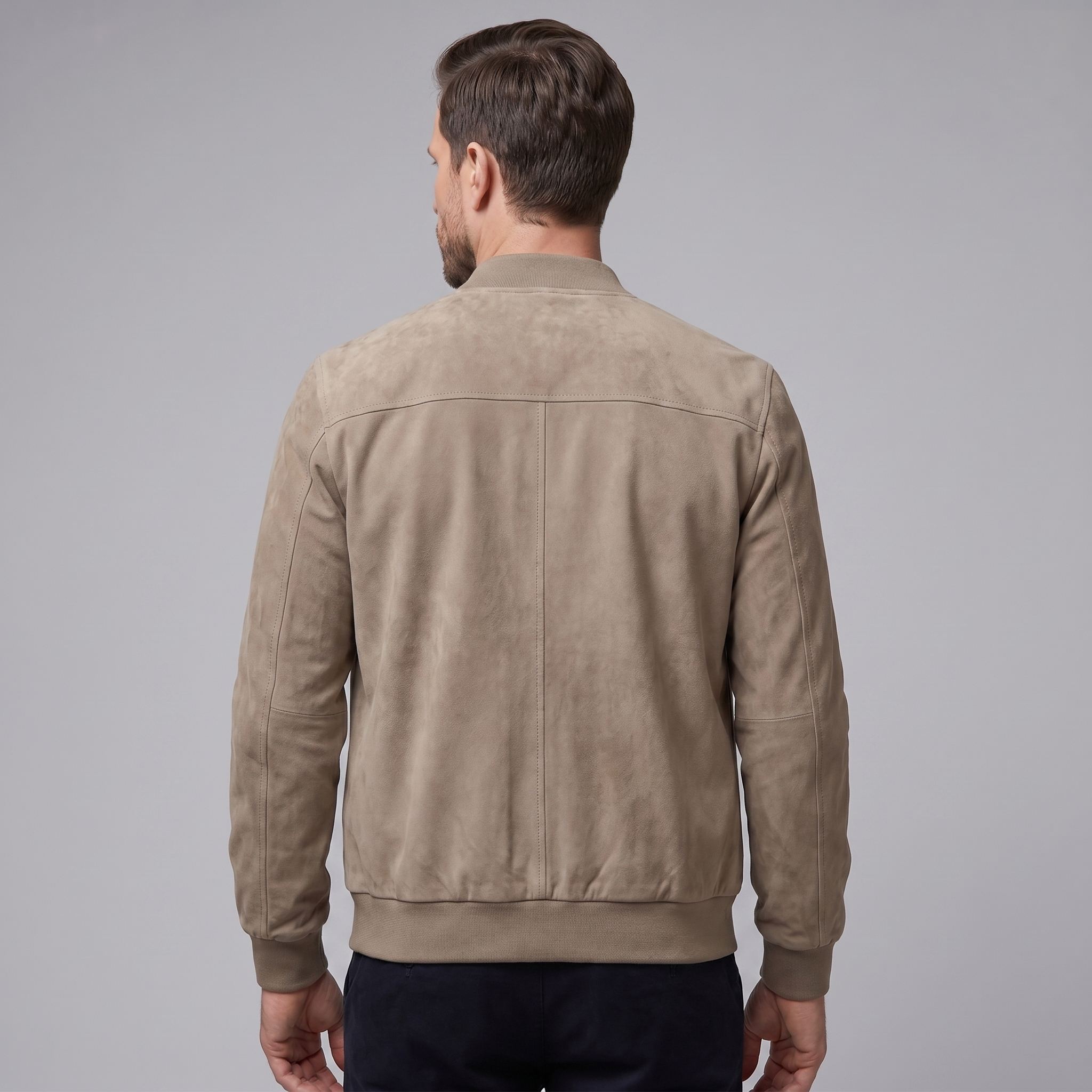 Herren Lässige Samt Bomberjacke