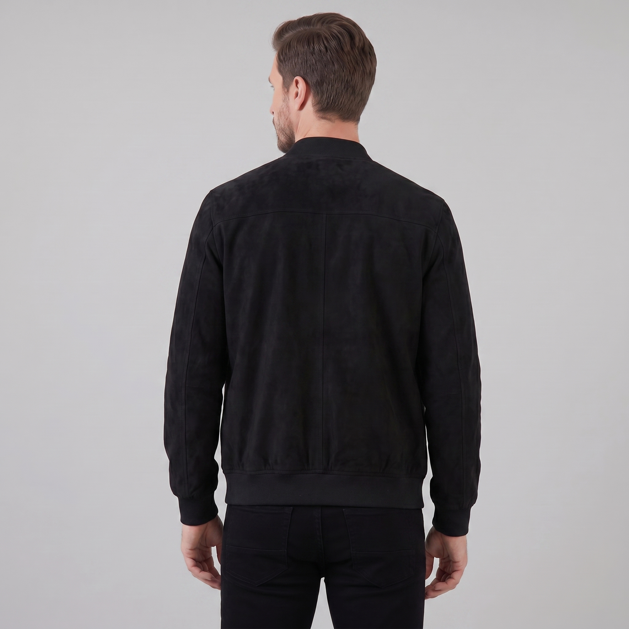 Herren Lässige Samt Bomberjacke