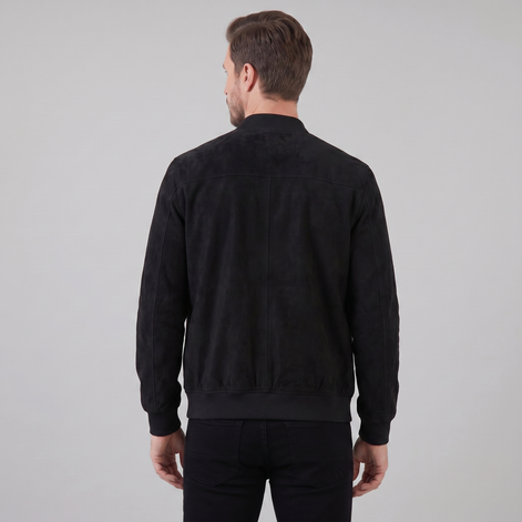 Herren Lässige Samt Bomberjacke