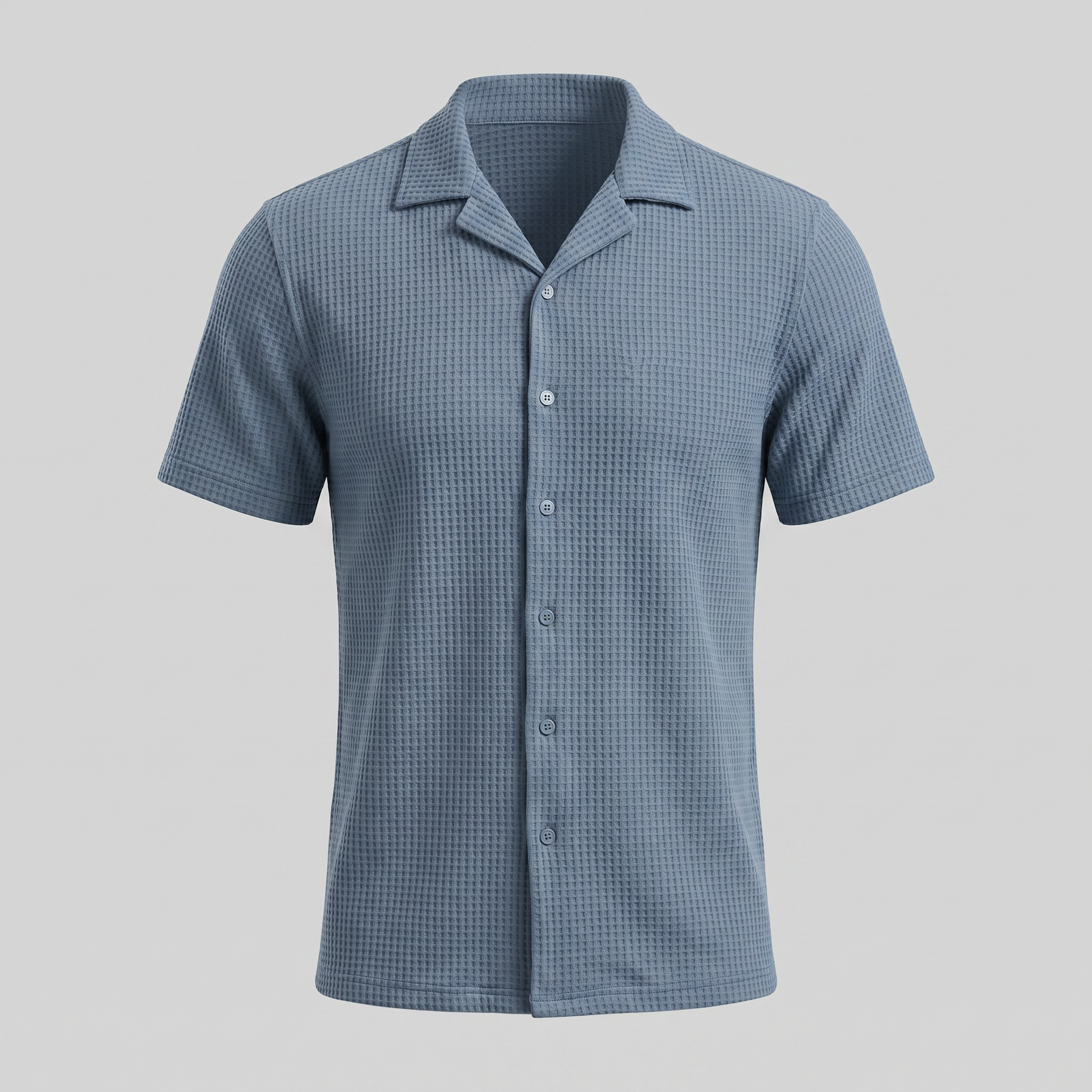 Herren Casual Hemd Waffelstruktur