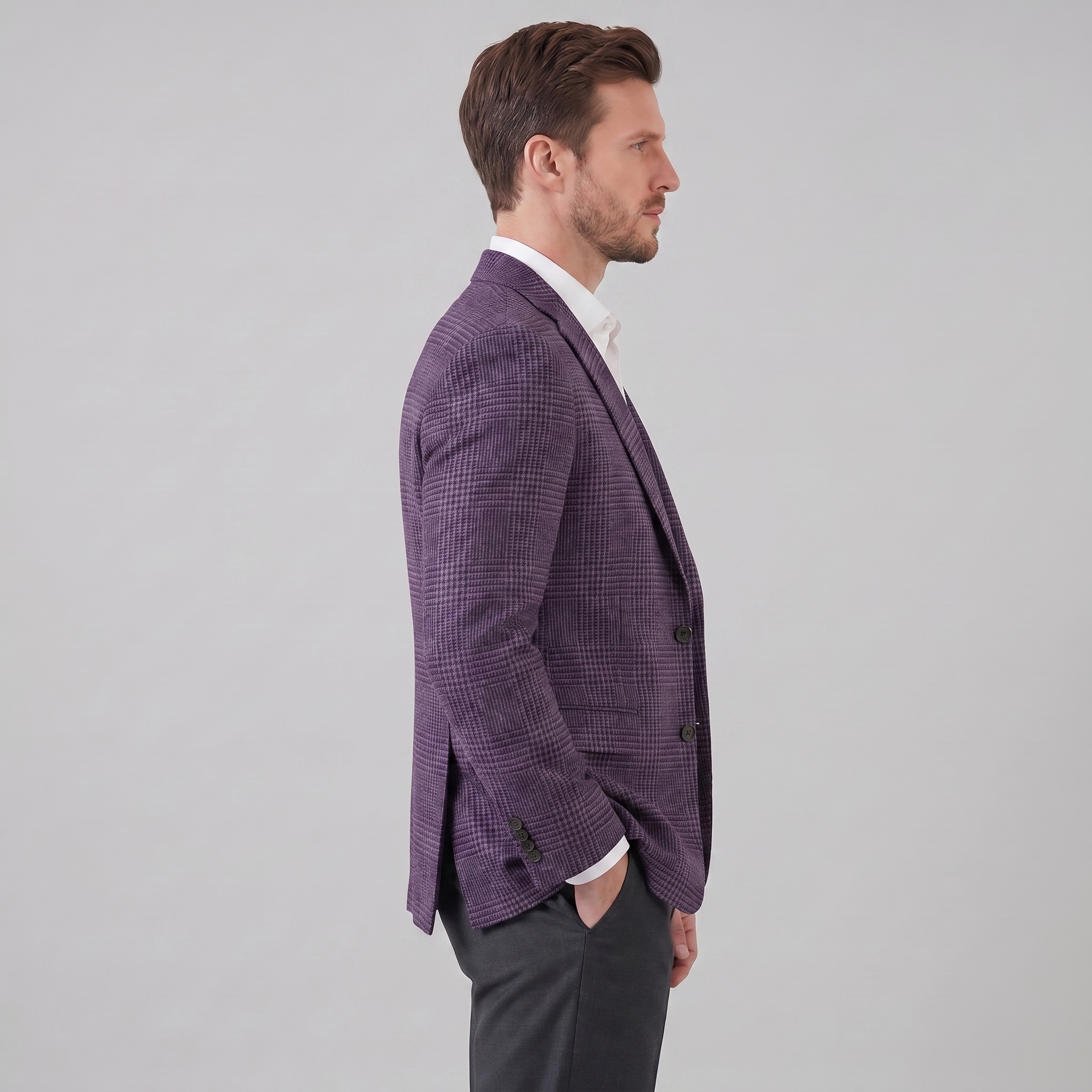 Herren Kariertes Casual Blazer Jacke - Stilvolle Sportjacke Für Beruf Und Freizeit