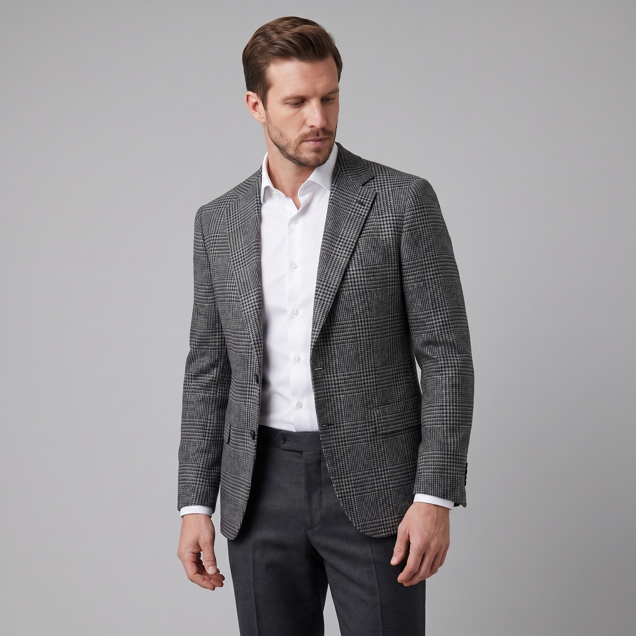 Herren Kariertes Casual Blazer Jacke - Stilvolle Sportjacke Für Beruf Und Freizeit