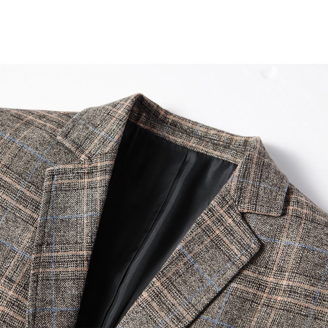 Herren Kariertes Blazerjacke