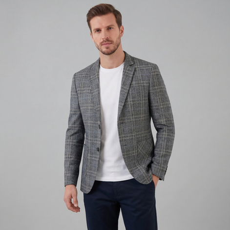 Herren Kariertes Blazerjacke