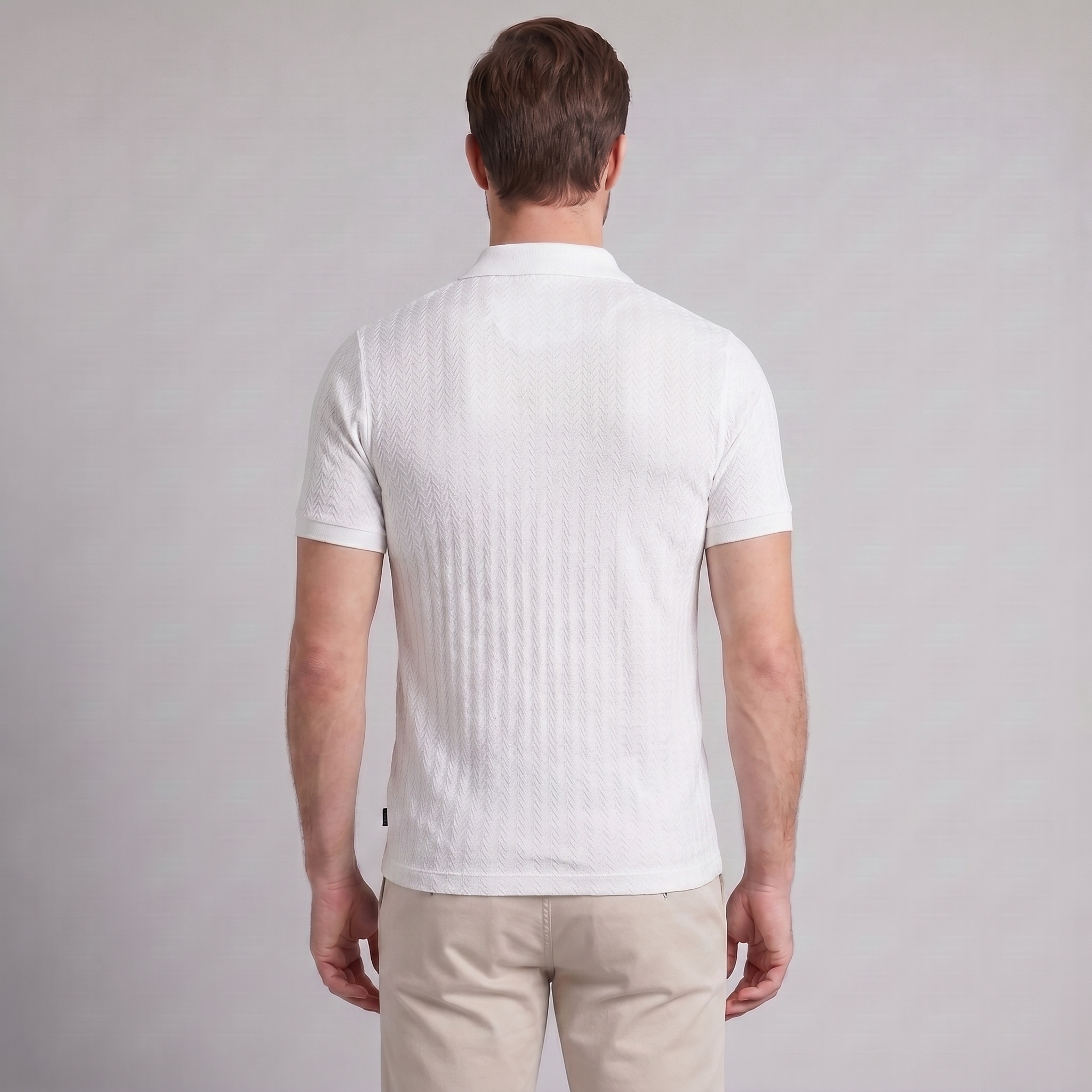 Herren Chevron Strick Polo