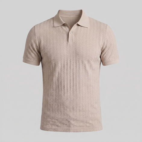 Herren Chevron Strick Polo