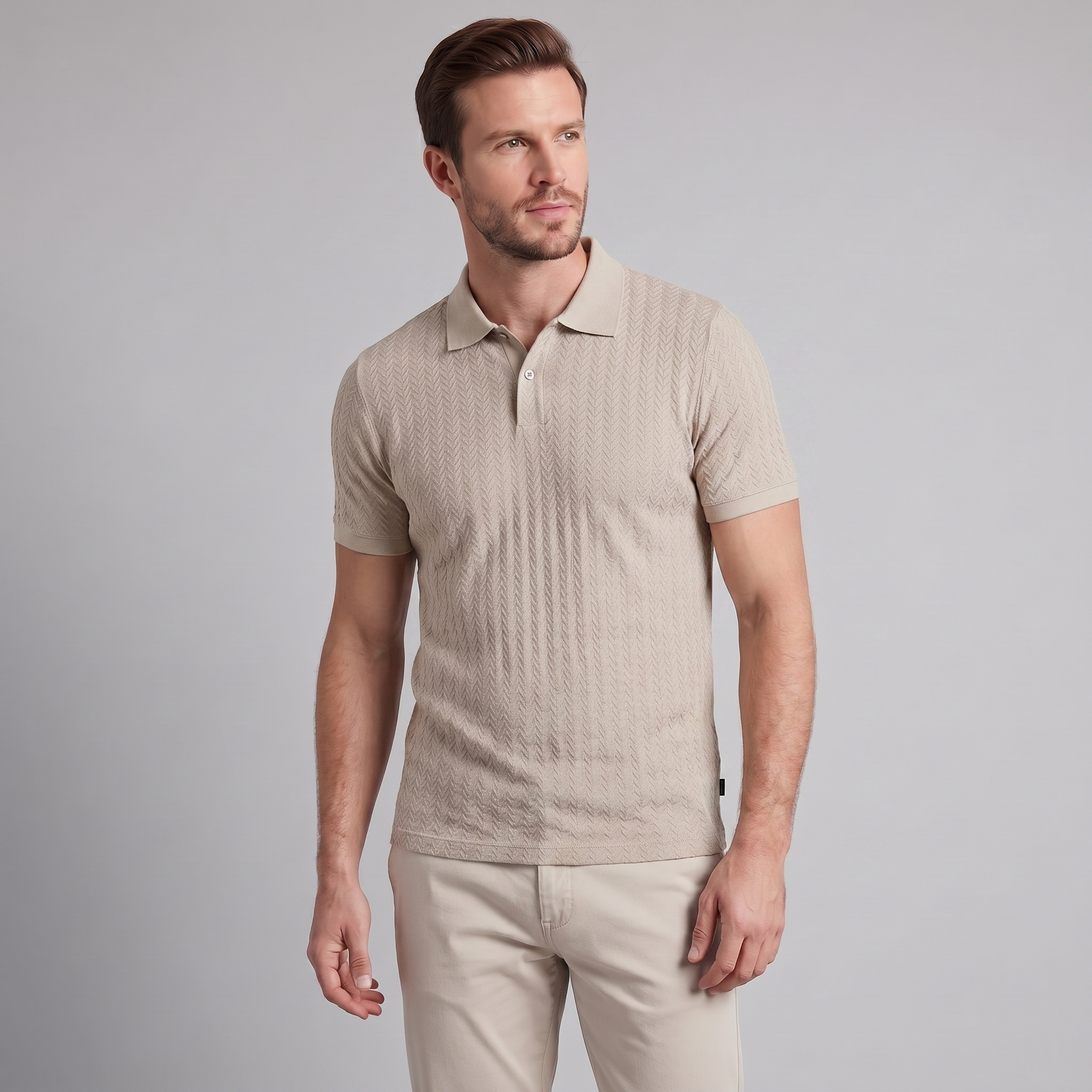Herren Chevron Strick Polo