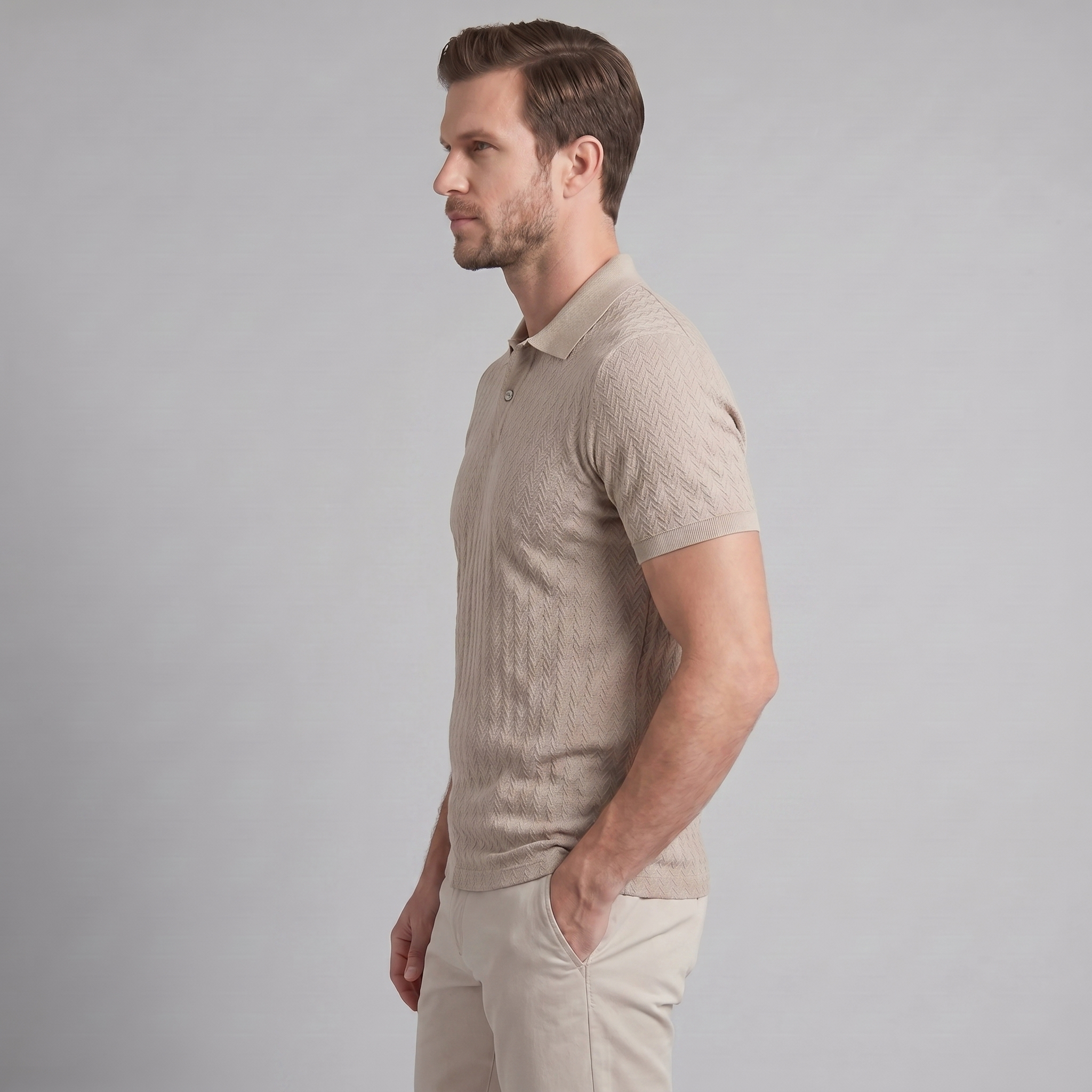 Herren Chevron Strick Polo