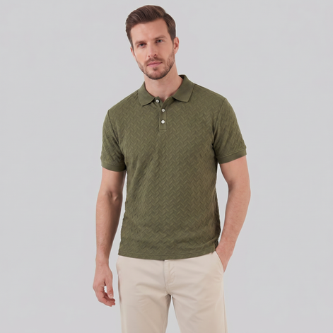 Herren Chevron Strick Polo