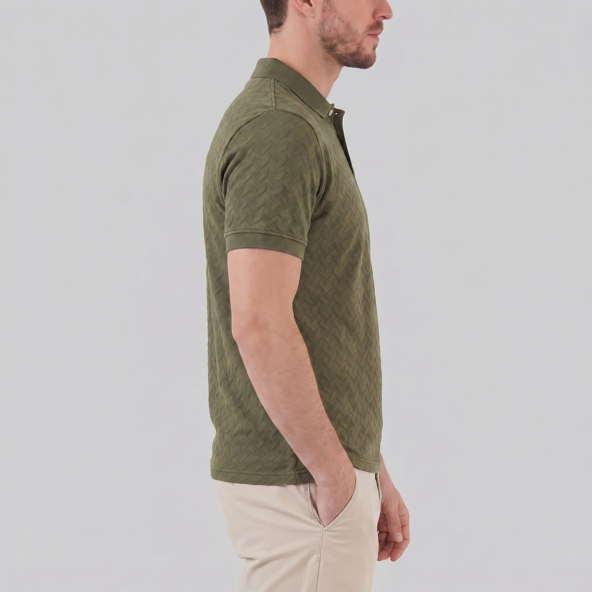 Herren Chevron Strick Polo