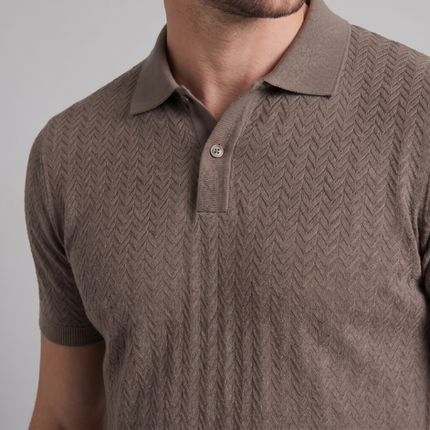 Herren Chevron Strick Polo