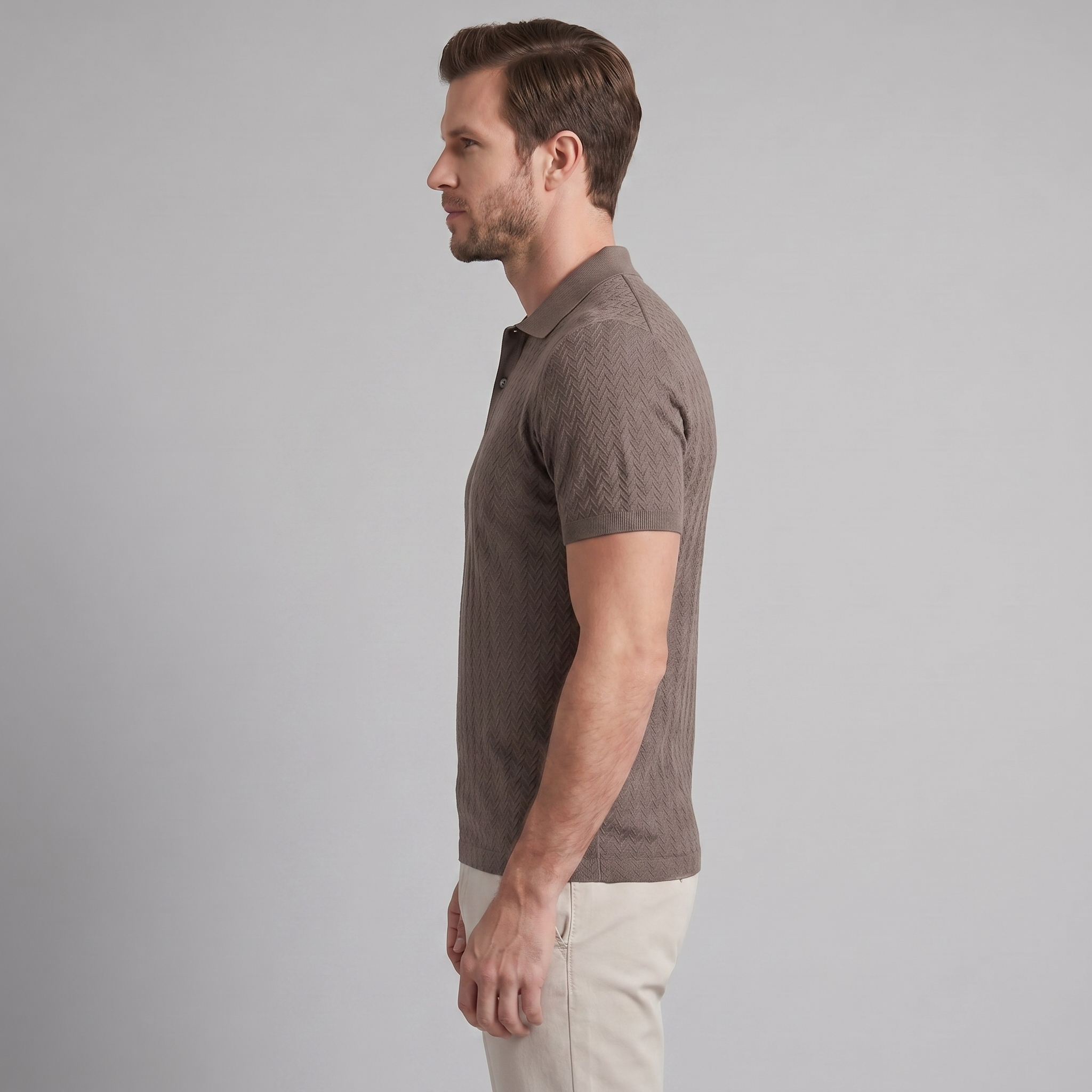 Herren Chevron Strick Polo