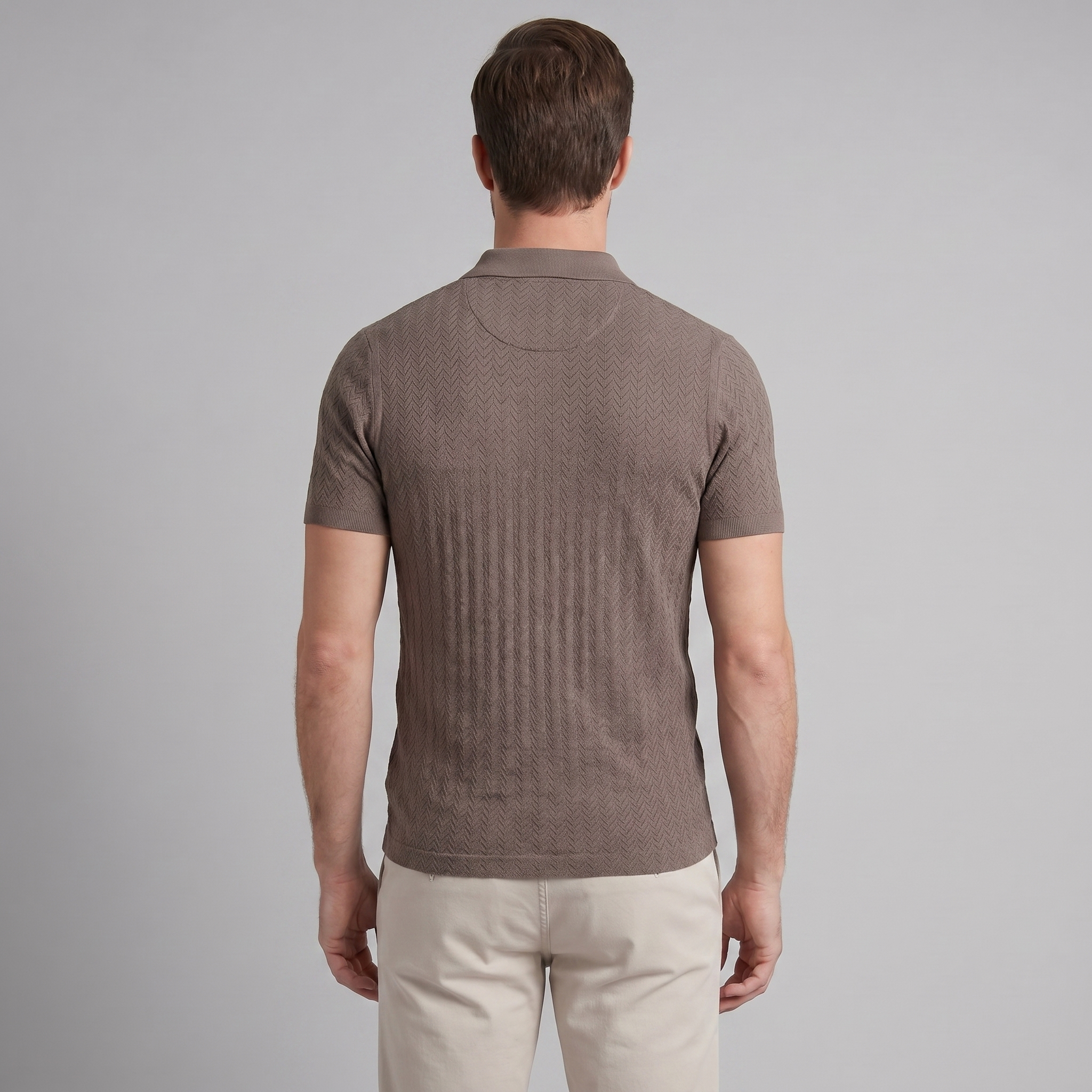 Herren Chevron Strick Polo