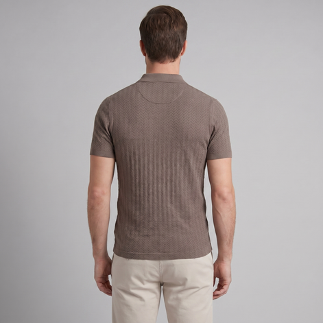 Herren Chevron Strick Polo