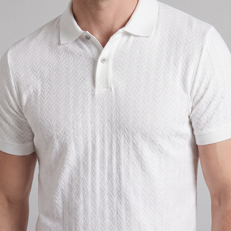 Herren Chevron Strick Polo