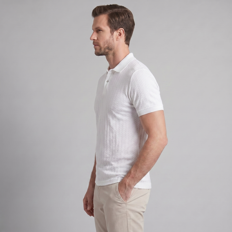 Herren Chevron Strick Polo