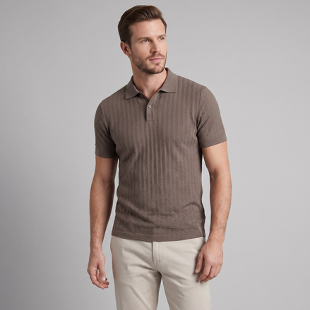 Herren Chevron Strick Polo