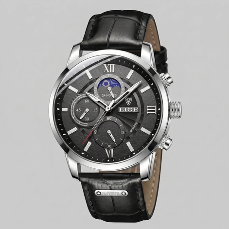 Herrenuhr Chronograph Mondphase Dresswatch