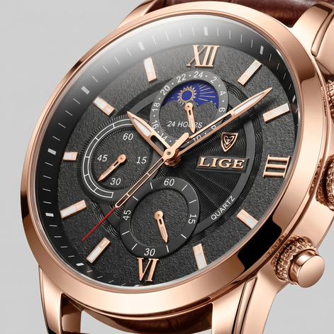 Herrenuhr Chronograph Mondphase Dresswatch