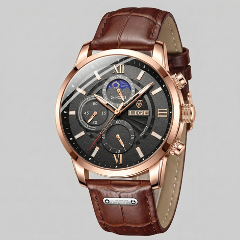 Herrenuhr Chronograph Mondphase Dresswatch