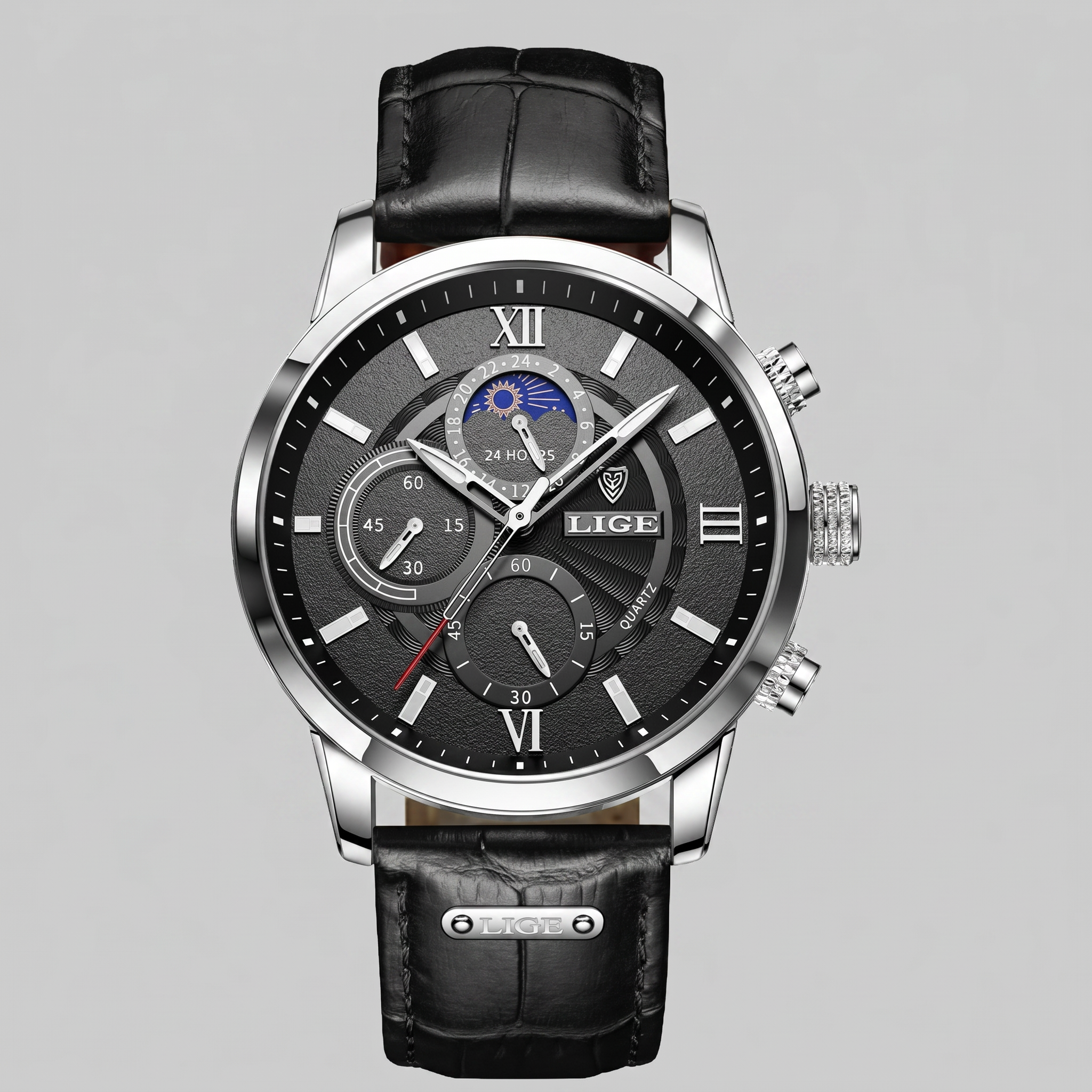 Herrenuhr Chronograph Mondphase Dresswatch