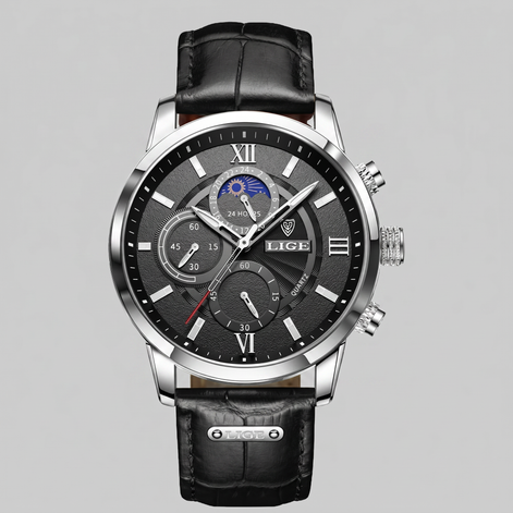 Herrenuhr Chronograph Mondphase Dresswatch