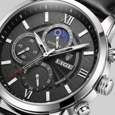 Herrenuhr Chronograph Mondphase Dresswatch