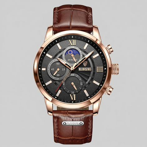 Herrenuhr Chronograph Mondphase Dresswatch