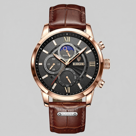 Herrenuhr Chronograph Mondphase Dresswatch