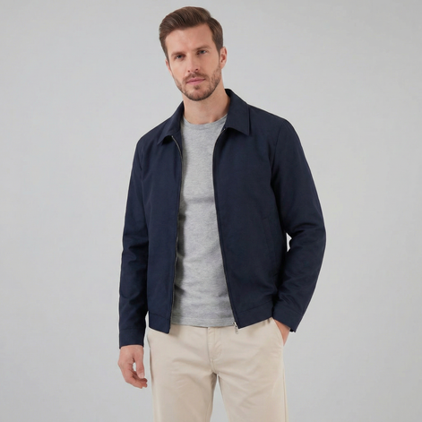 Herren Übergangsjacke Mit Klassischem Kragen