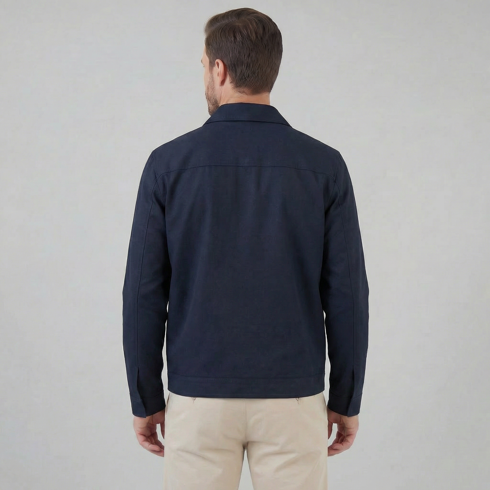 Herren Übergangsjacke Mit Klassischem Kragen