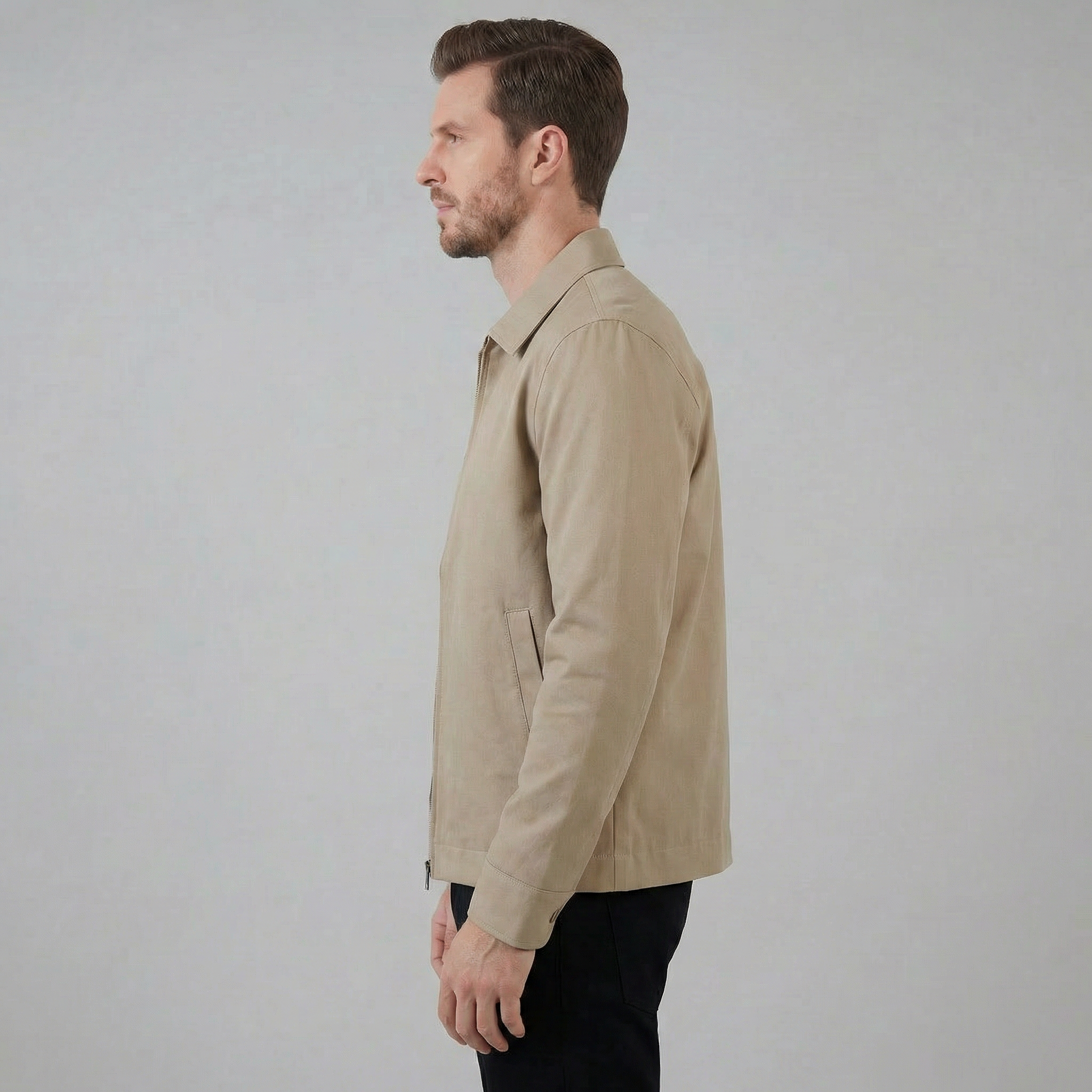 Herren Übergangsjacke Mit Klassischem Kragen