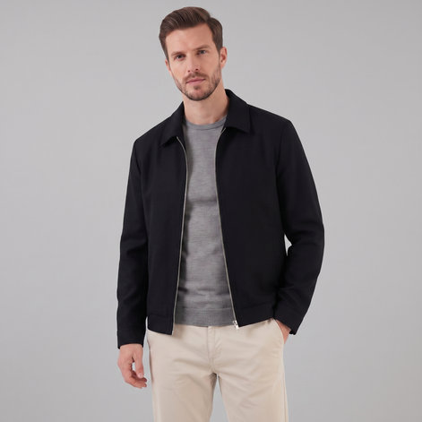 Herren Übergangsjacke Mit Klassischem Kragen