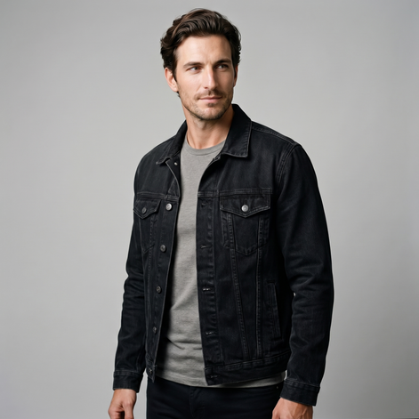 Klassische Herren-Jeansjacke für den Alltag