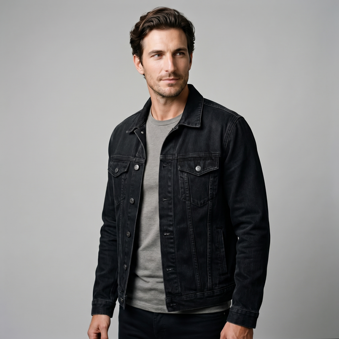 Klassische Herren-Jeansjacke für den Alltag