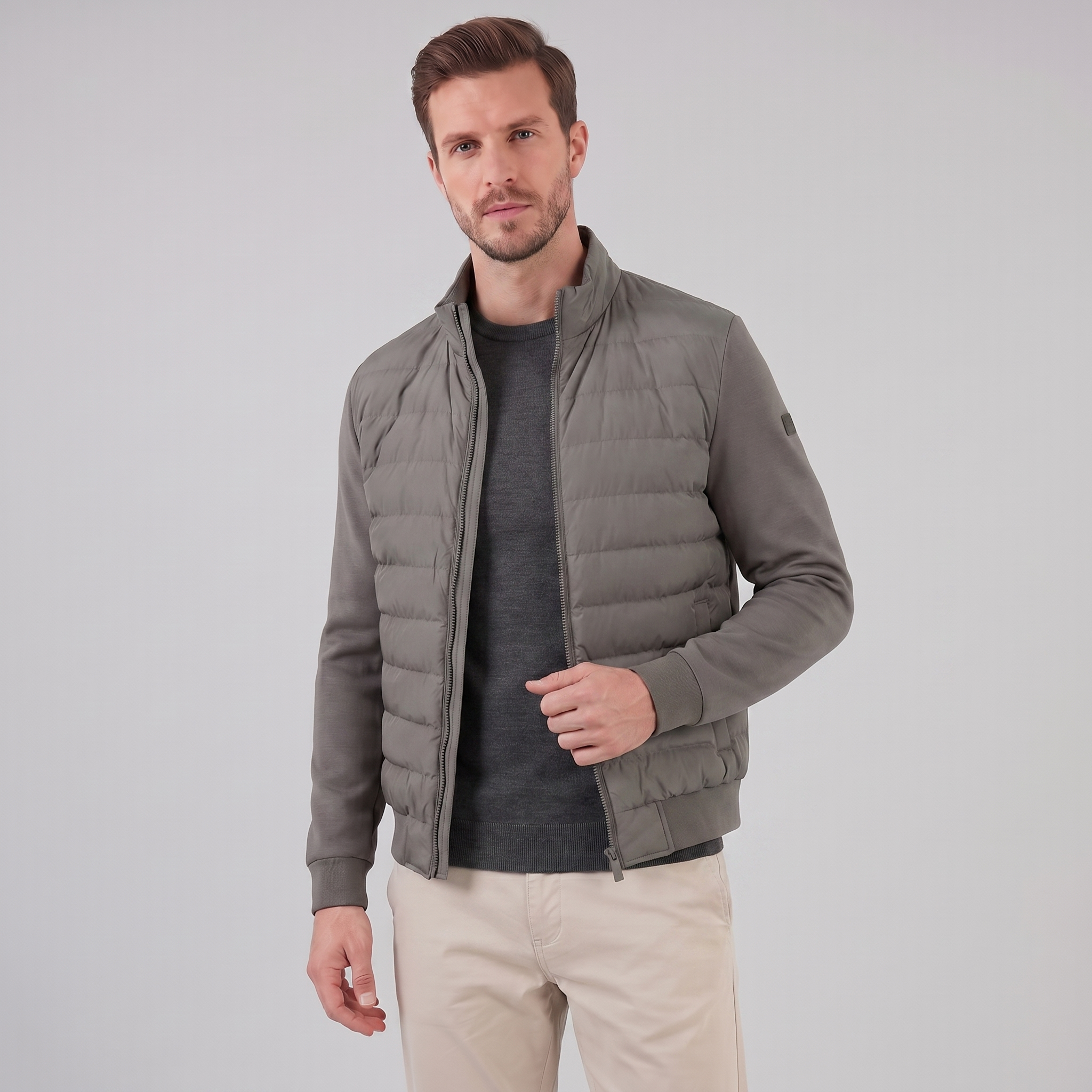Klassische Hybrid-Bomberjacke für Herren