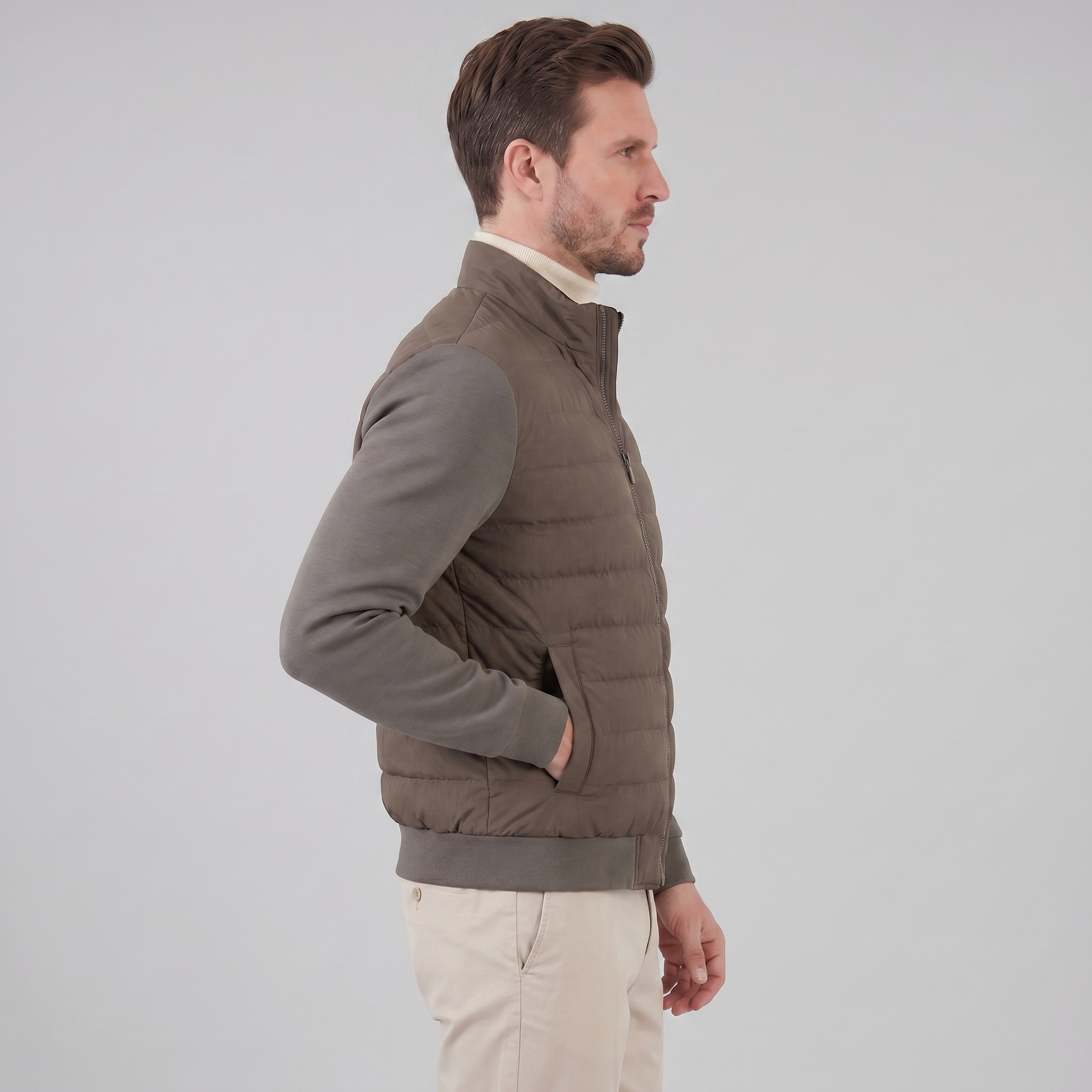 Klassische Hybrid-Bomberjacke für Herren