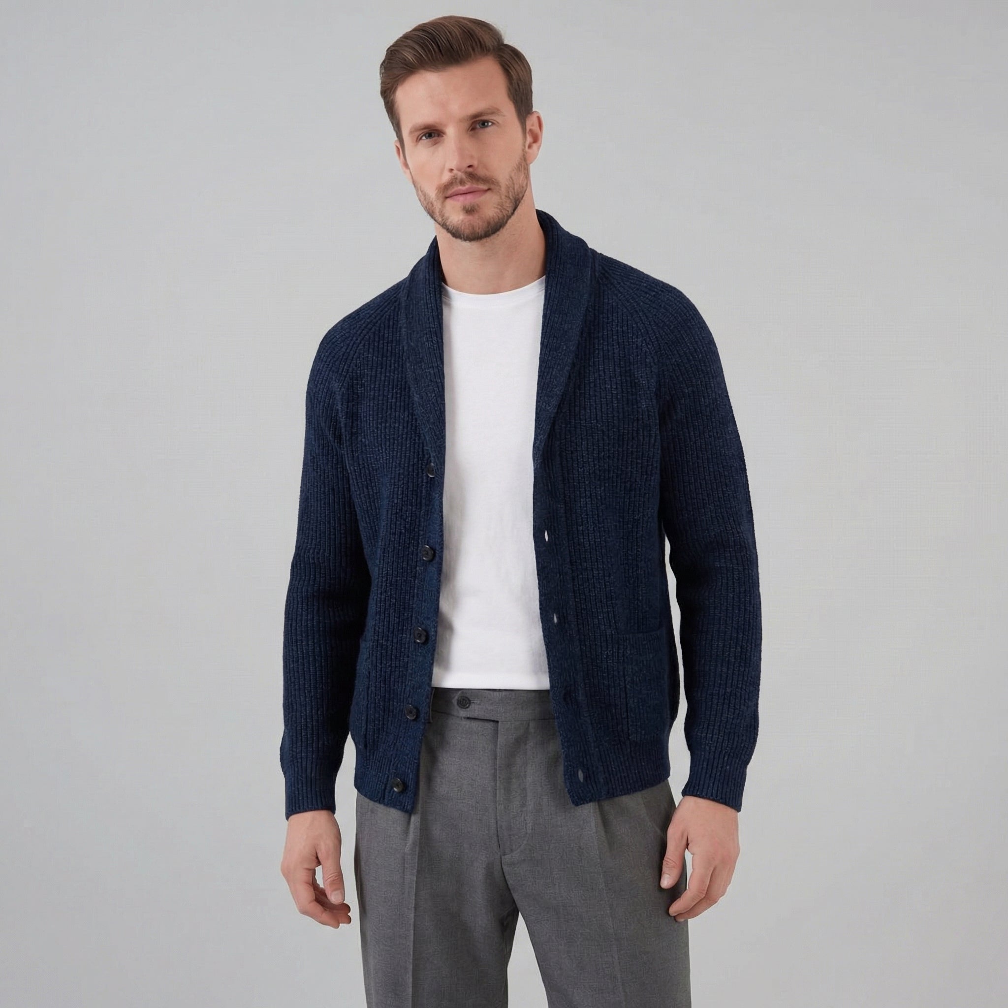 Herren Klassischer Strickcardigan