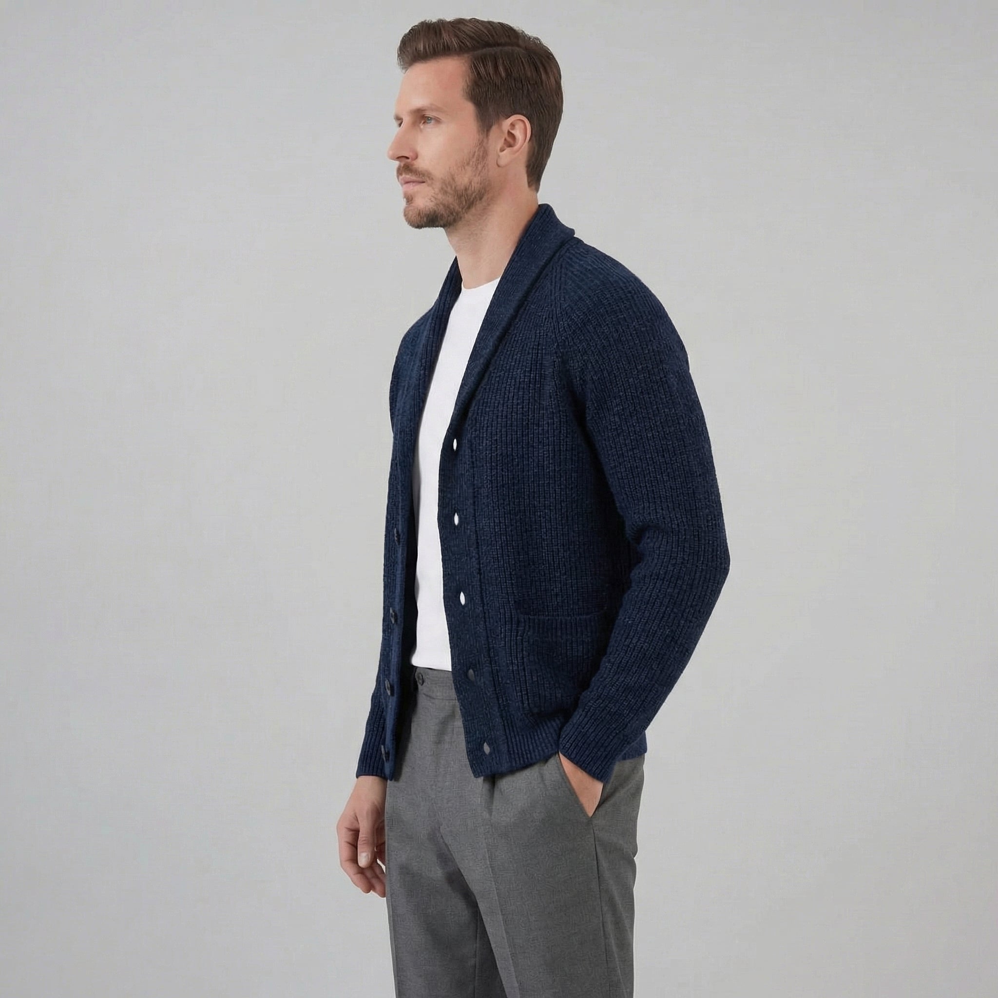 Herren Klassischer Strickcardigan