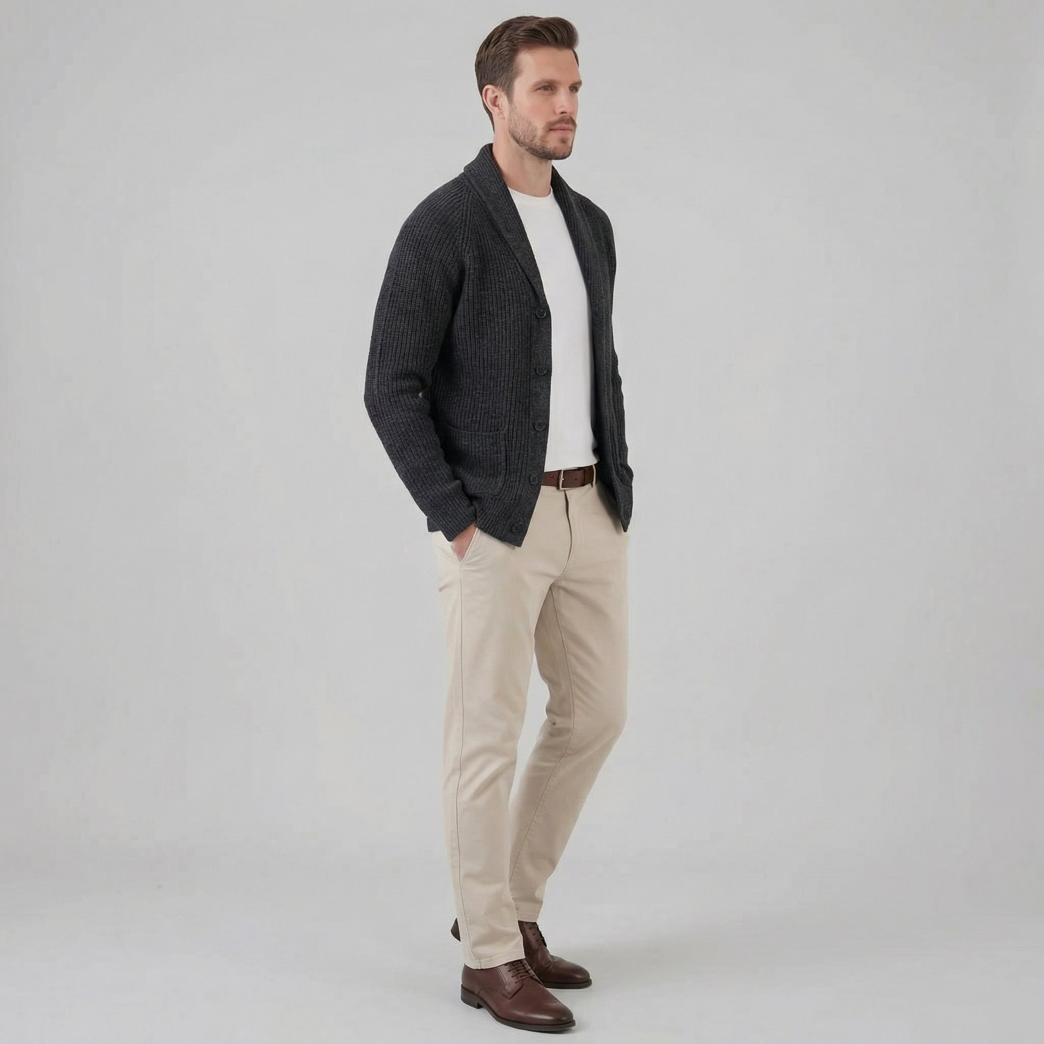 Herren Klassischer Strickcardigan